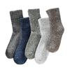 5 Pairs Winter Warm Men’s Socks Thick Fleece Socks Super Thicker Solid Color Socks Winter Socks Against Cold Snow Terry Socks