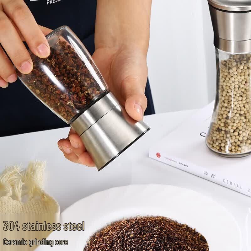 Maxcook 304 Stainless Steel Glass Pepper Grinder