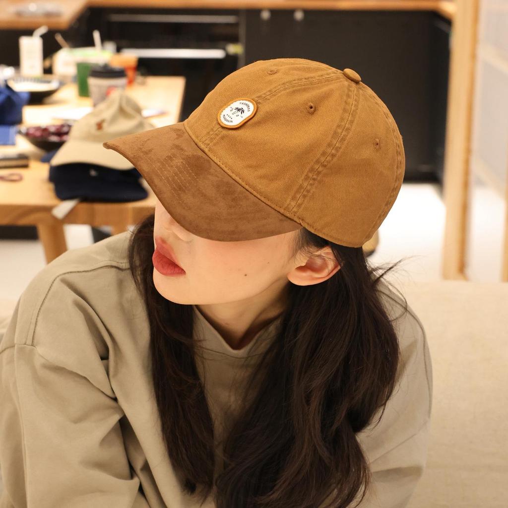 2024 Suede Contrast Duckbill Sun Visor Cap - Trendy Unisex Summer Hat for Sun Protection