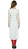 Bimba Women White Rayon Kurta Kurti Lace Sleeves Summer Day Tunic Blouse