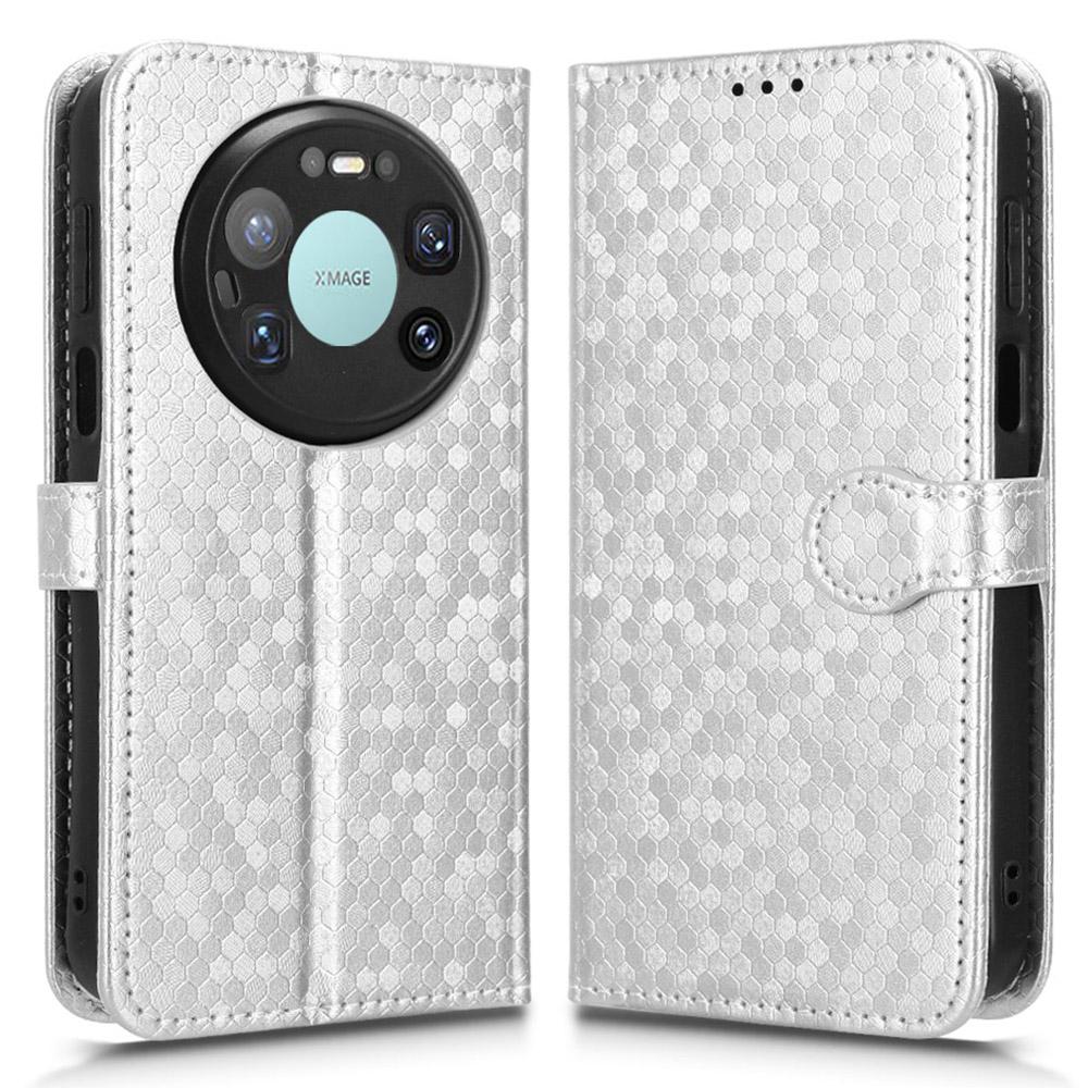 For Huawei Mate 80 Pro Max Wallet Case Dot Pattern Imprint PU Leather Phone Cover with Wrist Strap