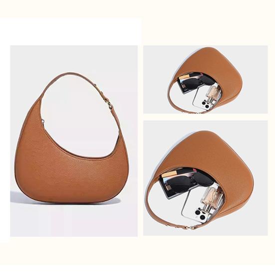 Damen Unterarm Schultertasche Irreguläre Halbmondtasche Handtasche mit Reißverschluss Geldbörse Abend-Tragetasche für Arbeit Party Date Events