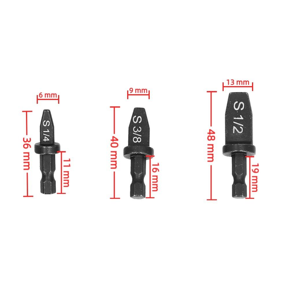 6Pcs Hex Shank Copper Tube Expander Pipe Swage Drill Bit  HVAC System Installation & Repair