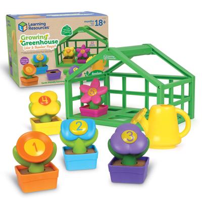 Learning Resources Learn Colors and Numbers! Growing Greenhouse Color & Number Playset, Number Play, Color Play, LER3605, Authentic