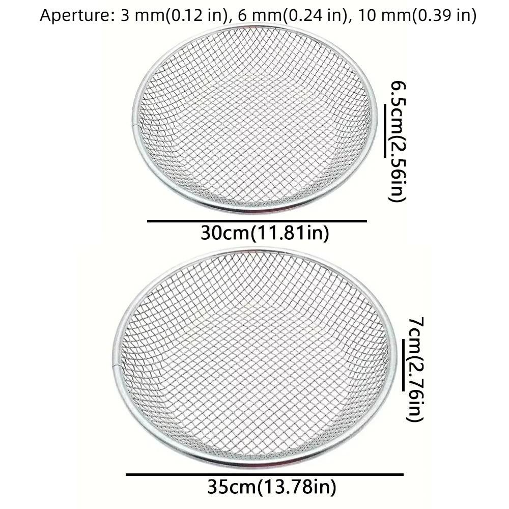 Round Metal Soil Sieve 4/6/8 MM Gardening Sand Sieve Filtration Tool Compost Sieve Tool  Flower Bed