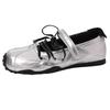 Fashion niche ballet fashion training shoes girls summer design sense lace-up with skirt Velcro Mary Jane single shoes