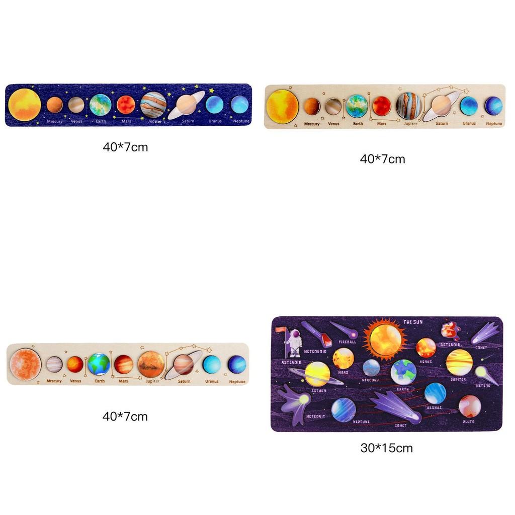 Childrens Educational Space Puzzle With Wooden Solar System For Learning And Cognitive Development