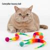 New Cross-border Rainbow Caterpillar Elastic Ball Cat Toy