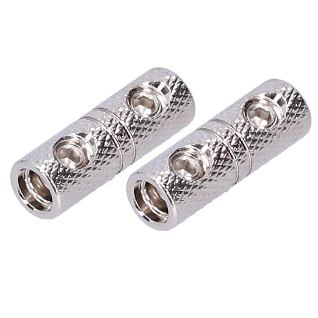 2pcs Power Cord Extension Terminal 8 Gauge Input Output Wire Coupler Joiner for Car Audio System