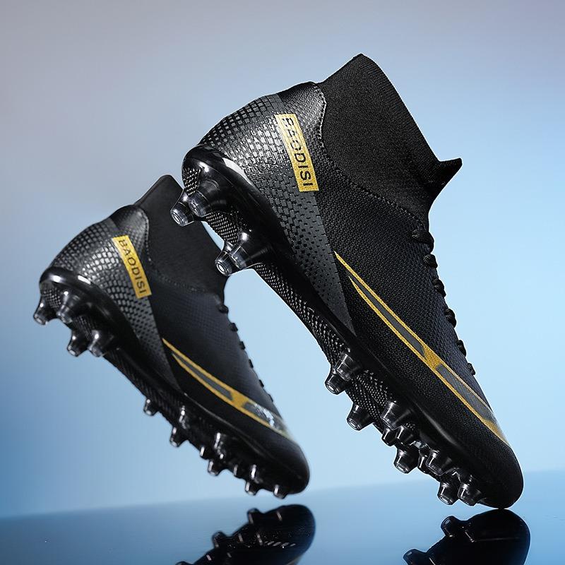 New High-top Football Shoes, Adult Men, Women and Children Long Nails, Young and Young Broken Nails, Breathable Artificial Grass Training Shoes