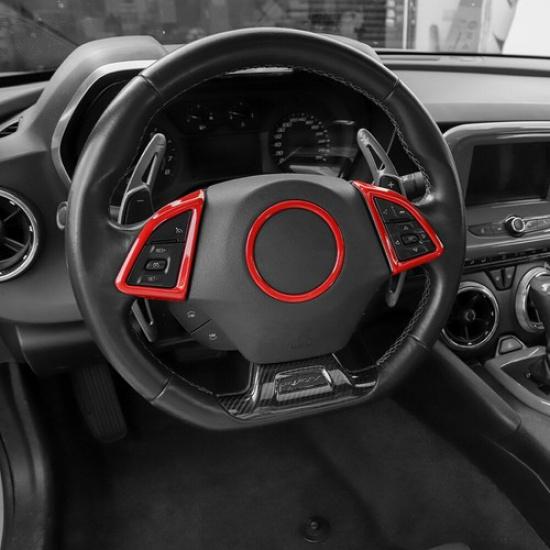 Interior Steering Wheel Frame Trim Cover Accessories For 2017+ Chevrolet Camaro
