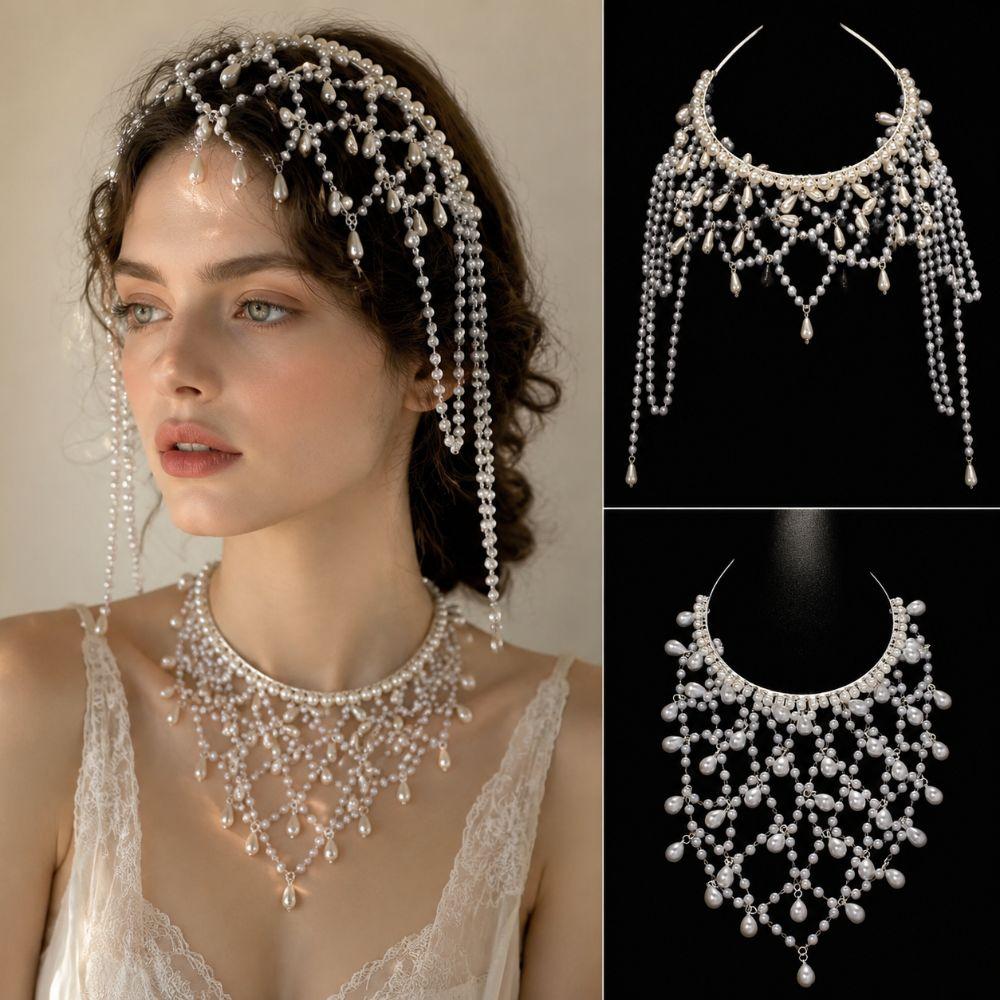 Tassel Bridal Head Chain Dangling Fringe Forehead Hair Jewelry Wedding Headpiece  Wedding Party