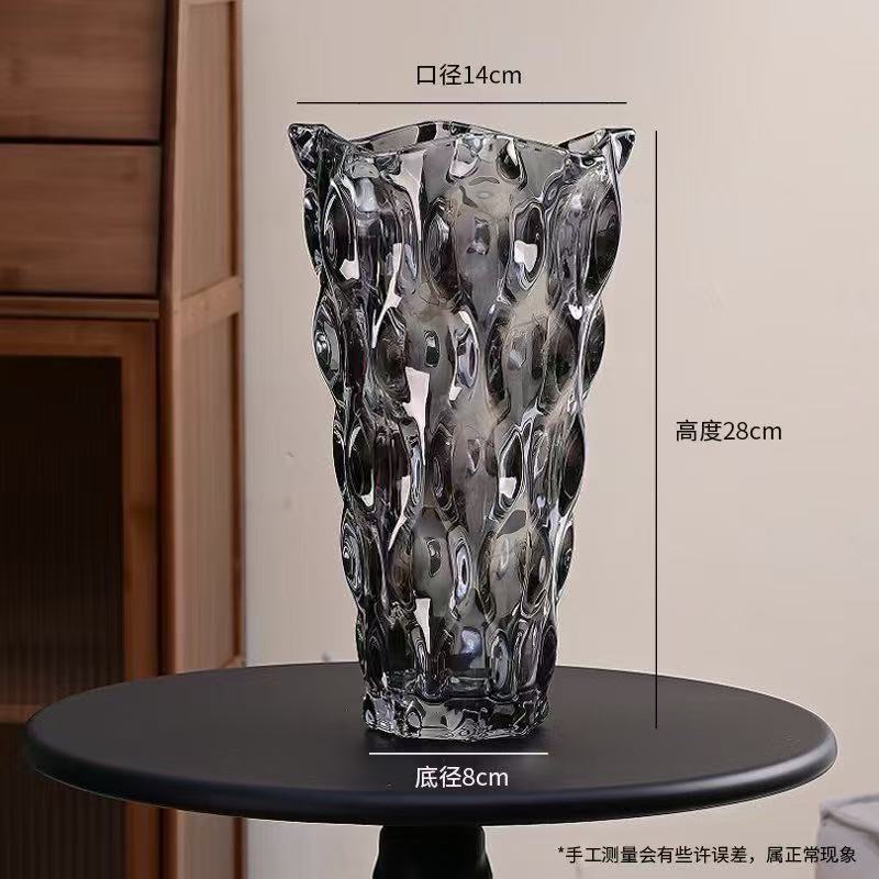 Large Size Luxury Crystal Glass Vase Creative Flower Arrangement European Sle Home Living Room Decoration Bottle