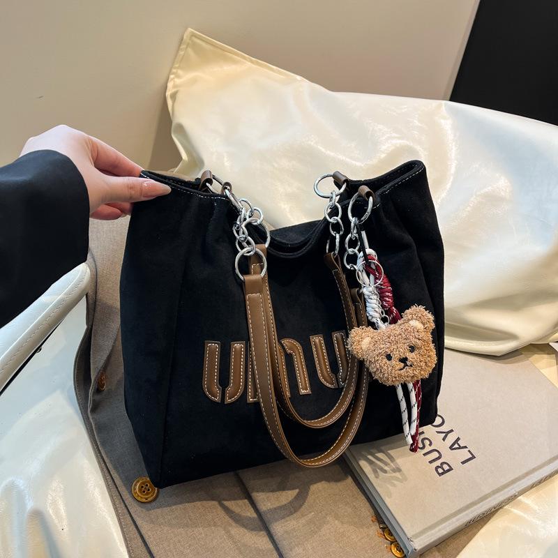 Women's Autumn Canvas Tote: Large Capacity, Casual Single Shoulder Bag for Work Commute