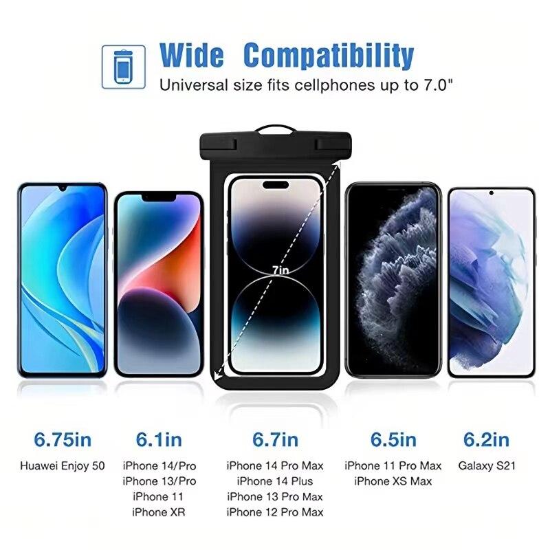 Floating Airbag Case Universal IP68 Waterproof Swim Bag Phone Accessories For iPhone 17 16 15 Pro Max Xiaomi Samsung S23 Huawei