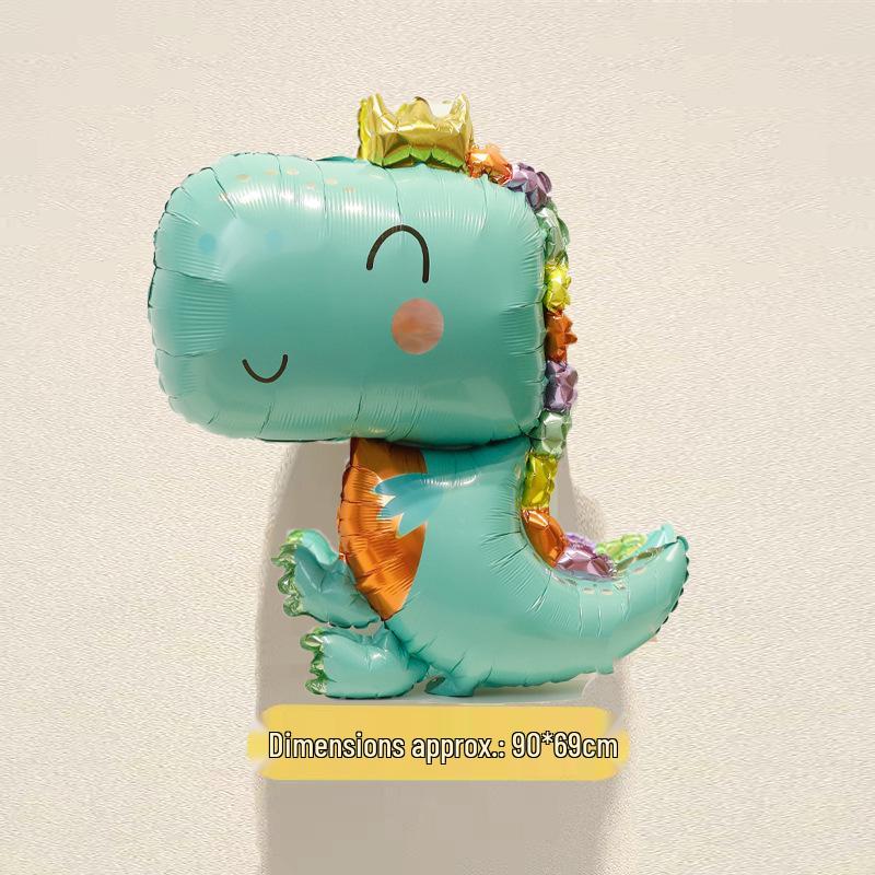 Dinosaur & Forest Animal Balloon Arrangement for Children's Party: Lion, Rabbit, Tiger Decor