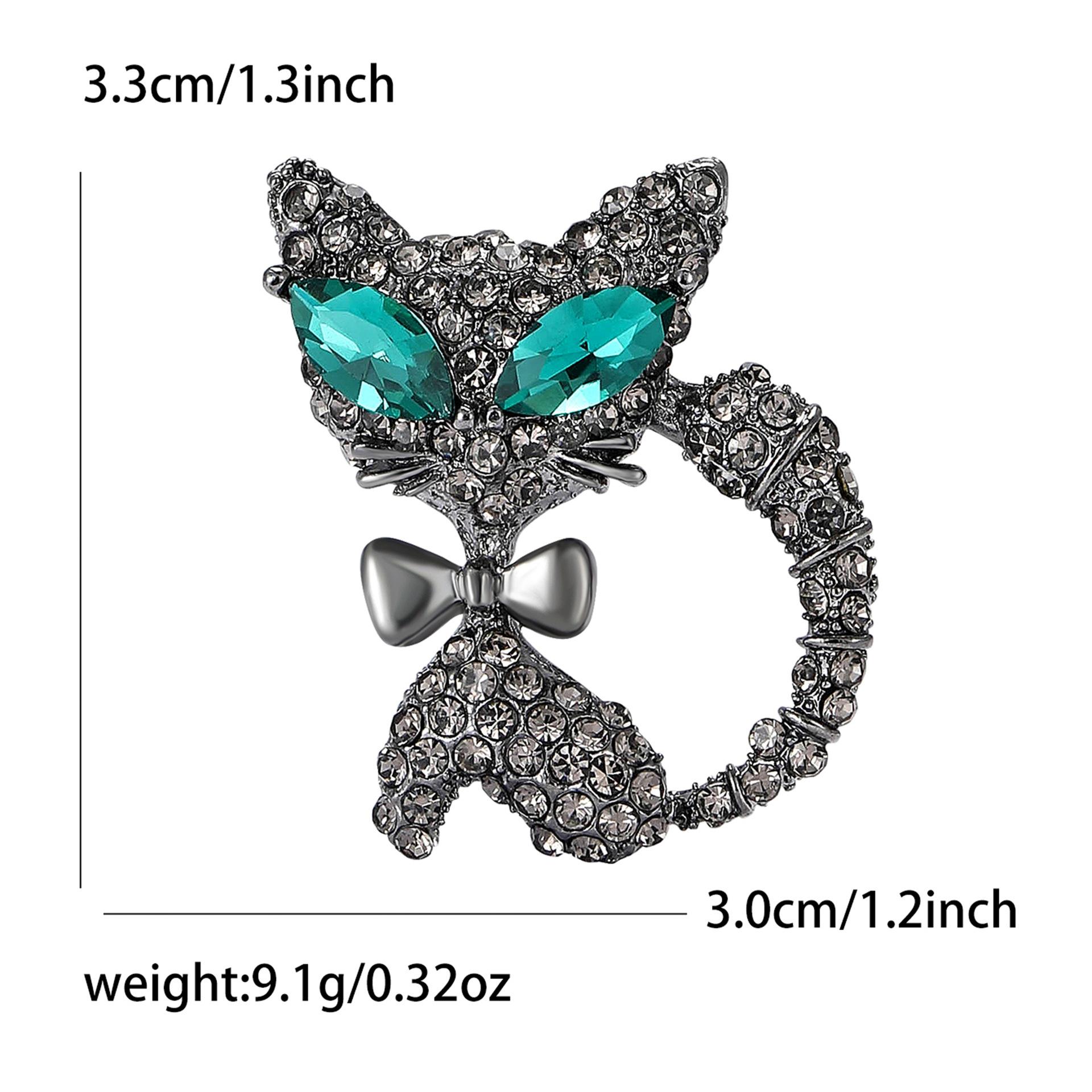 

Модная винтажная брошь в виде кошки из сплава со стразами, нежная, милая, женская, кардиган, пальто, корсаж, аксессуары, булавка