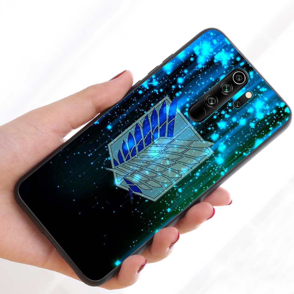 

Силиконовый чехол для Xiaomi Redmi Note 11 10 9 9S 8T 8 Pro 10S 9A 9C 9T 11S K50, мягкая задняя крышка из ТПУ, сумка для телефона с логотипом Attack On Titan Redmi K50