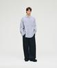 ZIOSONGZIO [Collection] Raoul Dufy Artwork Asymmetric Stripe Shirt Blue Bi2Sh214Bl