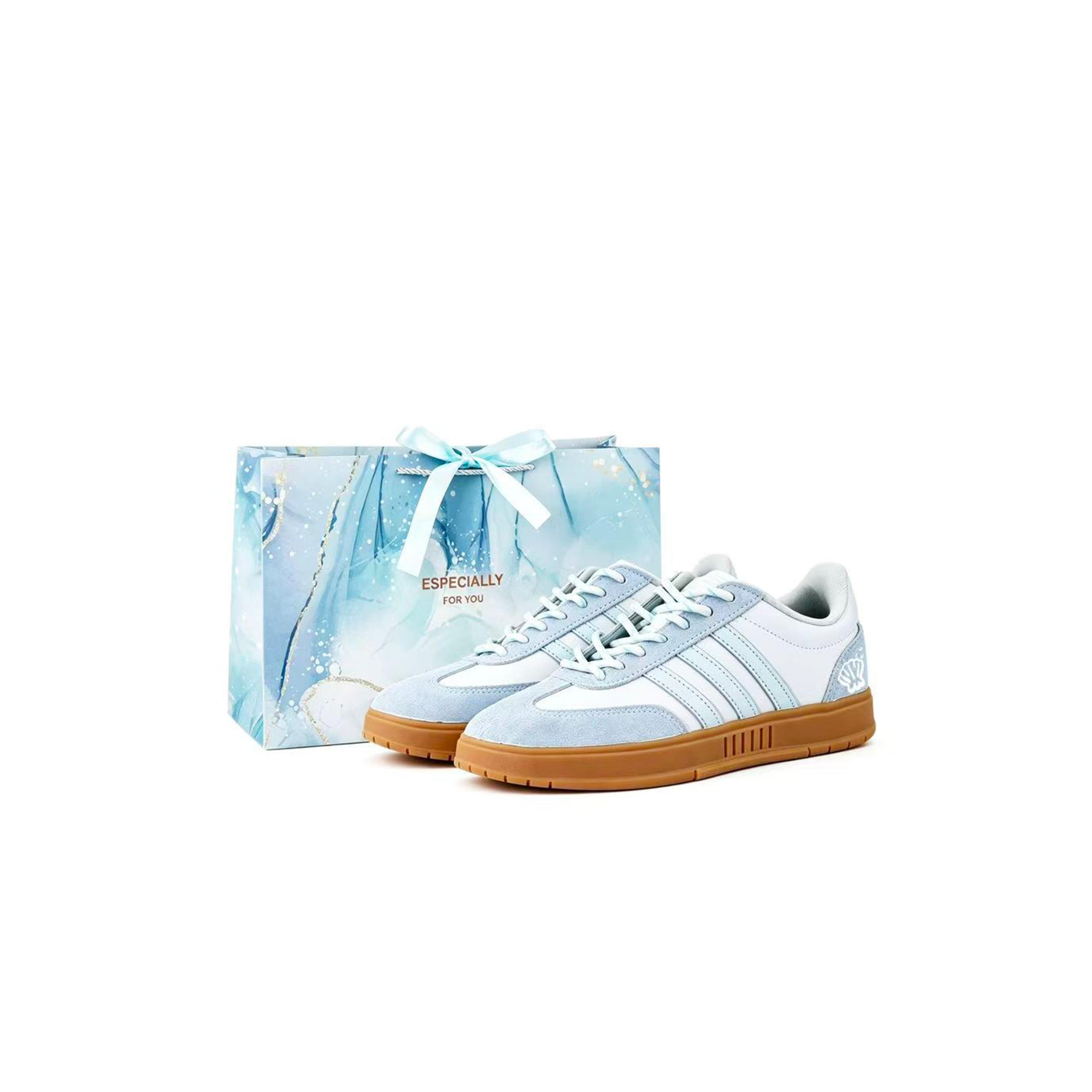 

Adidas Gradas Slip Resistant Abrasion Resistant Low top Skateboard Shoes Unisex White Blue IE9044(Team129--) 38⅔
