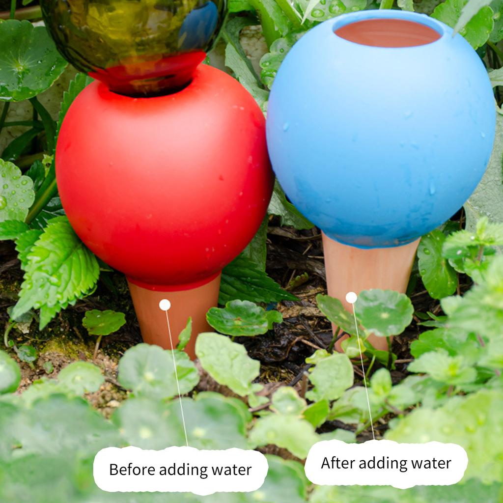 4 Stück Pflanzen Selbstbewässerungsstäbe Terrakotta Automatische Pflanzenbewässerungsgeräte Wasserbewässerungssystem für Innen/Außen