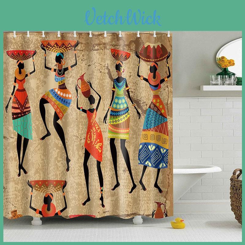Fabric Waterproof Bathroom Shower Curtain Sheer Panel Decor 12 Hooks New