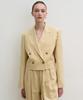 Heroine Cropped Double-Breasted Jacket (Gold)