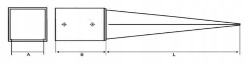 4X Column Base Hitch Anchor 100X100X750Mm Beam Support 10X10Cm