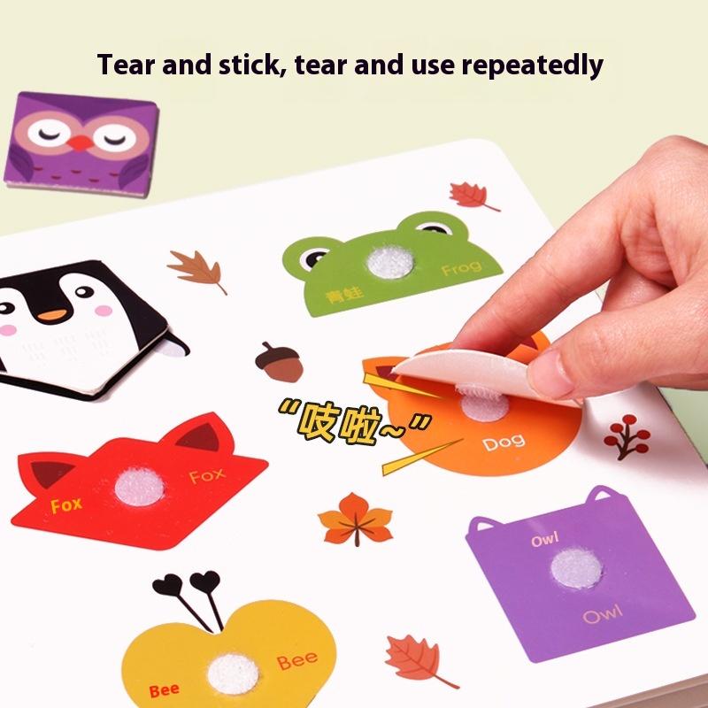 1 Set Yeni Yürüyen Çocuklar Eşleştirme Bulmacaları Oyunu Montessori Meşgul Kitap Çıkartma Sessiz Kitap Çocuklar İçin Erken Eğitici Öğrenme Oyuncakları Hediyeler
