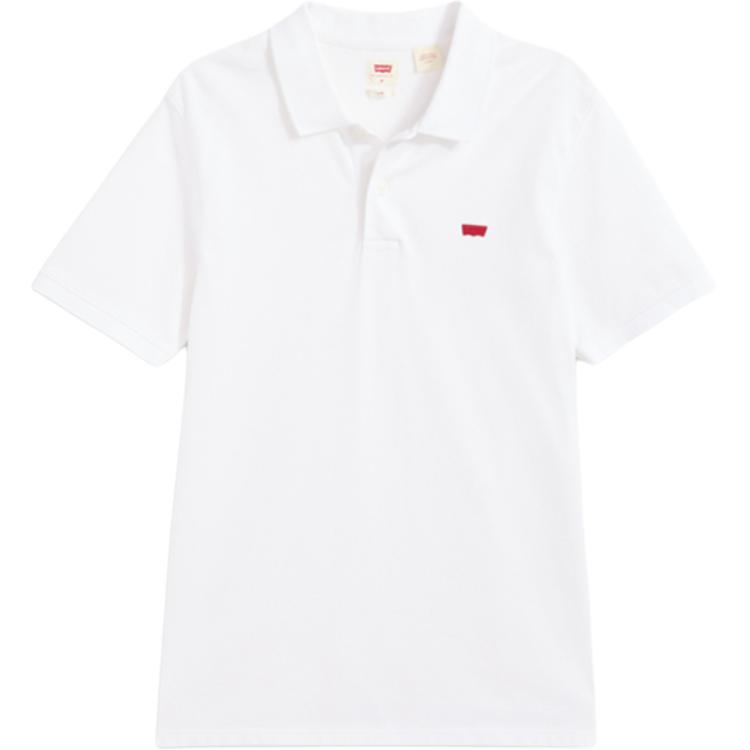 

Levis Удобная Простая Однотонная Универсальная Рубашка-поло Мужские Топы Белый A4842-0002 XS