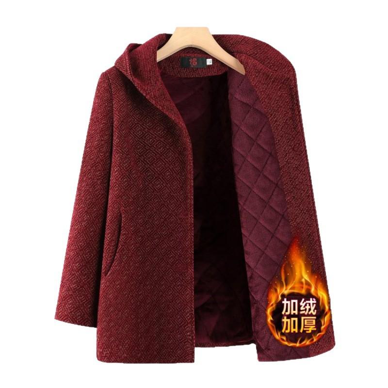 Coat Winter Women's Long Coat Thickened Noble Hooded Coat