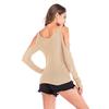 Comfortable Tops Shirts Fashionable and Casual Temperament  Autumn Solid Color V-neck Strapless Inner Knitwear Pullover Long-sleeved Tops Women
