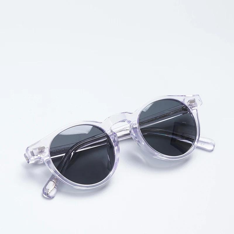Oliver Gregory Peck Sunglasses Women Acetate Retro Round Polarized Vintage Driving Glasses Shades for Women Designer Sunglasses Size 45