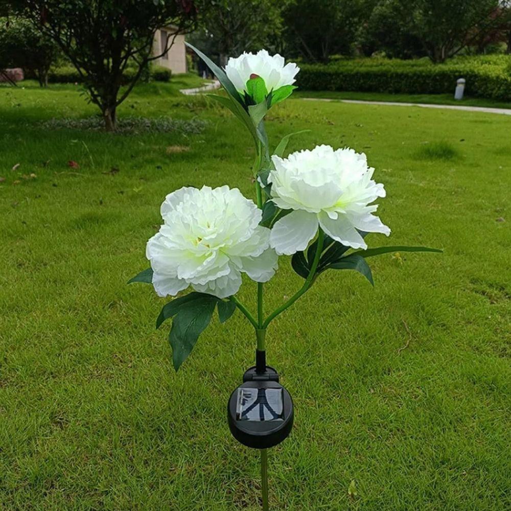 Solar Powered Solar Garden Lights LED Simulation Flower Solar Lawn Light Auto On/Off Waterproof Simulation Flower Light