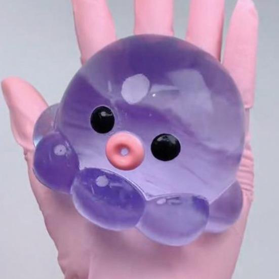 1/3Pcs Clear Octopus Squeeze Toy Stress Relief Mini Octopus Sensory Toy Anxiety Relieving Sea Animal Hand Relaxation Tool