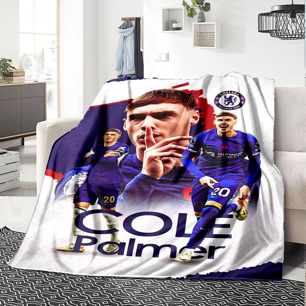 Chelsea Fc Football Player Blanket Ultra-Soft Great for Bed Chair Picnics Four Seasons Multipurpose Modern Birthday Christmas Gift Blanket