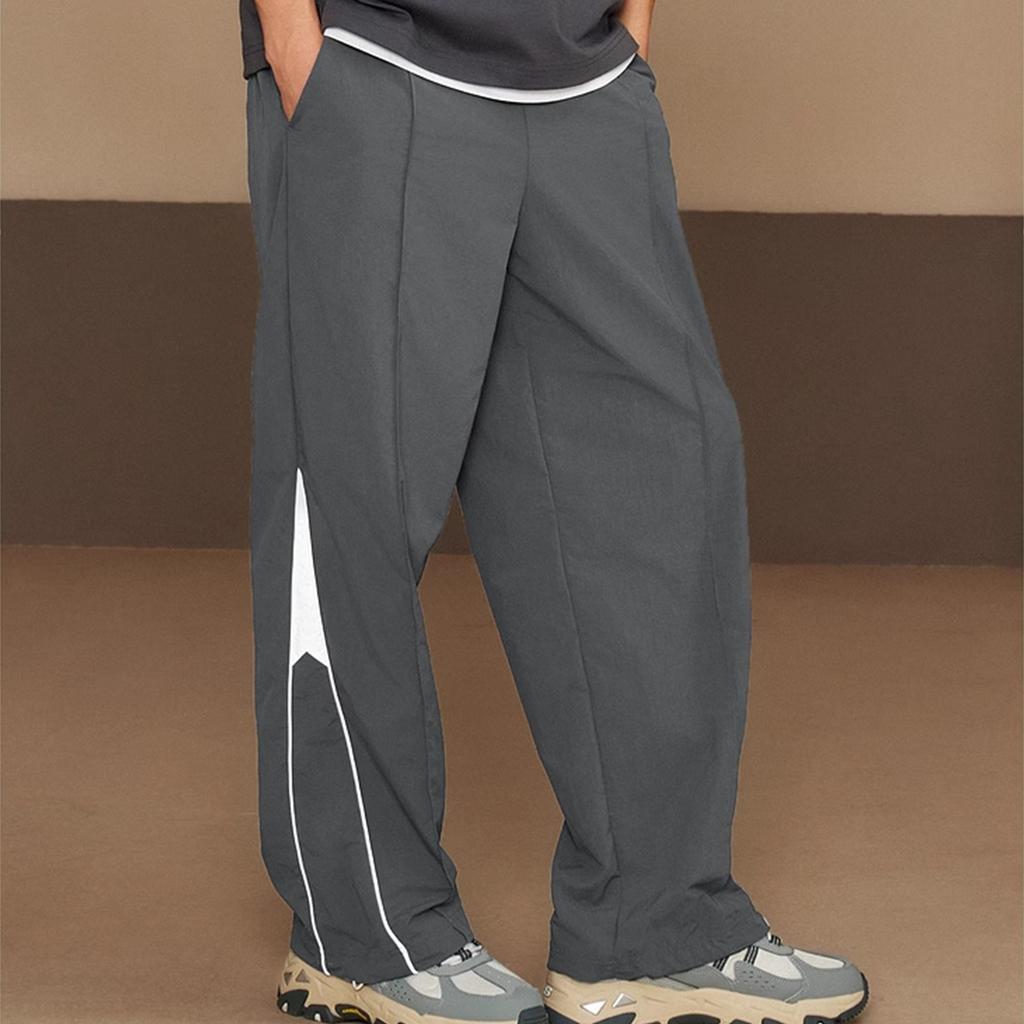 Skechers Lace-Up Loose Straight Leg Woven Sports Casual Pants Men bottoms Smoky-Gray L225M073-013P
