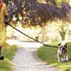 Heavy Duty Double Handle Dog Leash with Reflective Strips Double Strap for Dogs Leash for Pet Long Dog Leash GXQ16