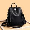 Schoolbag Backpack Women's 1011 New Fashion Versatile Women's Bag Large Capacity Travel Anti-theft Backpack Lychee Pattern Soft Leather School Bag