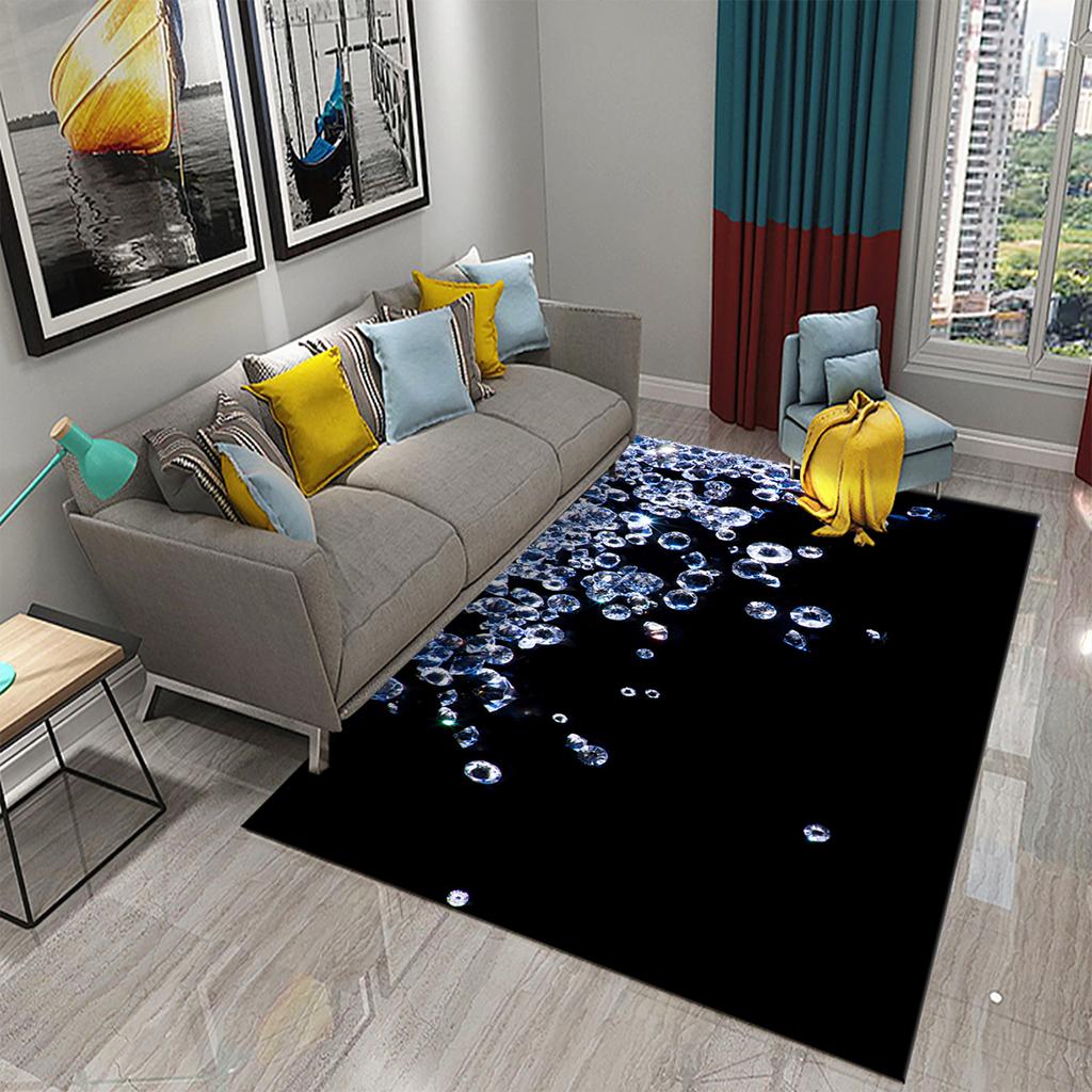 Living room balcony bedroom floor mat soft children's room rug casual rug bathroom non-slip rug sparkling diamond rug