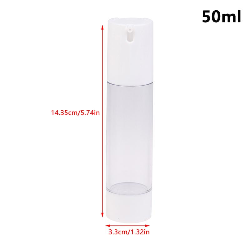 1Pcs 15/30/50ml Luxury Refillable Airless Pump Bottles Portable Vacuum Cosmetic Containers for Lotion Treatment and Travel Use