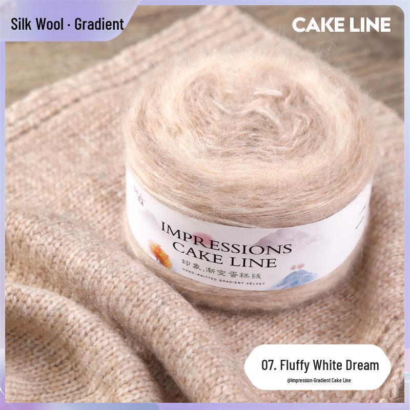 Impression Gradient Silk Wool Mohair Yarn Ball for Hand-Knitting & Crochet