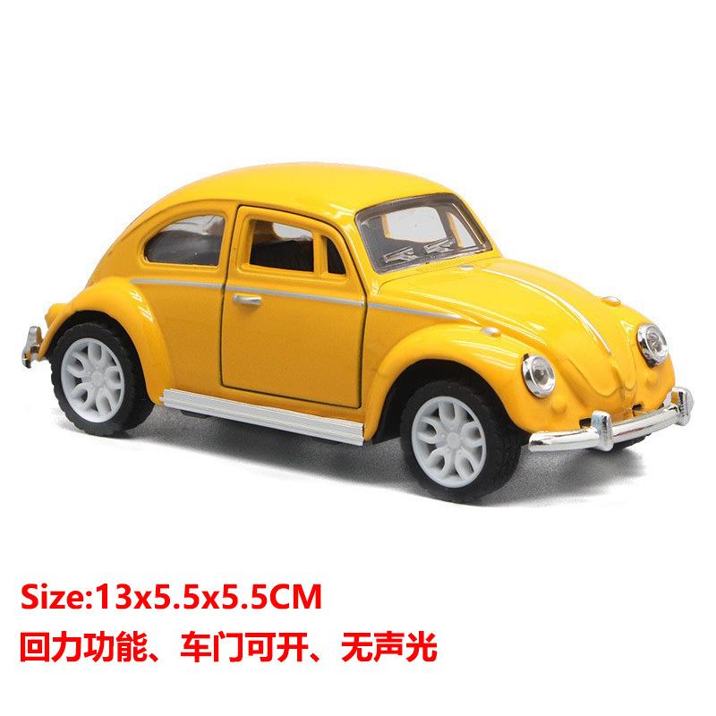 1:36 Classic Beetle Diecast Metal Pull Back Action Drives Car Forward Car Model Toy for Gift