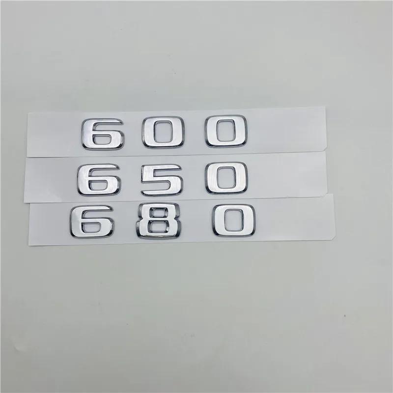 ABS For Mercedes-Benz BRABUS 400 450 460 480 500 550 560 580 600 650 700 800 850 880 900 Chrome Letters Number Trunk Emblem Logo UX0