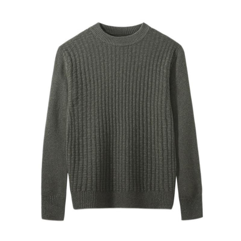 New cashmere sweater jacquard sweater soft waxy simple knitted wool sweater