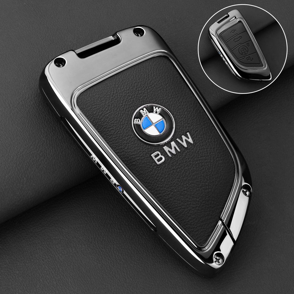 SYSA3 Premium Leather Key Case Shell Buckle Special Car Key Cover For BMW X1 X3 X5 X6 X7 1 3 5 6 7 Series G20 G30 G11 F15 F16 G01 G02
