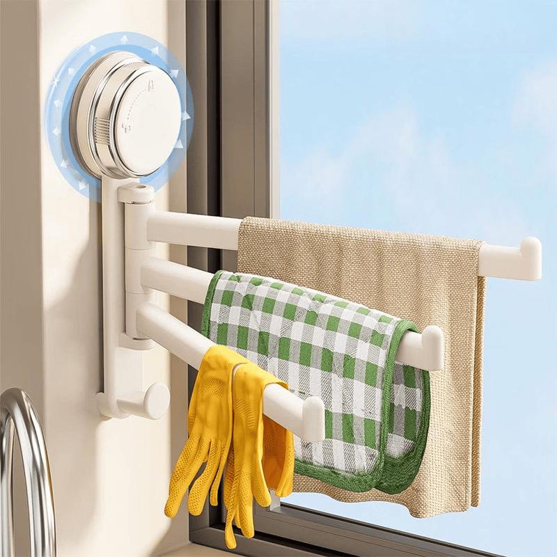 Rotatable Suction Cup Kitchen Towel and Dishcloth Holder