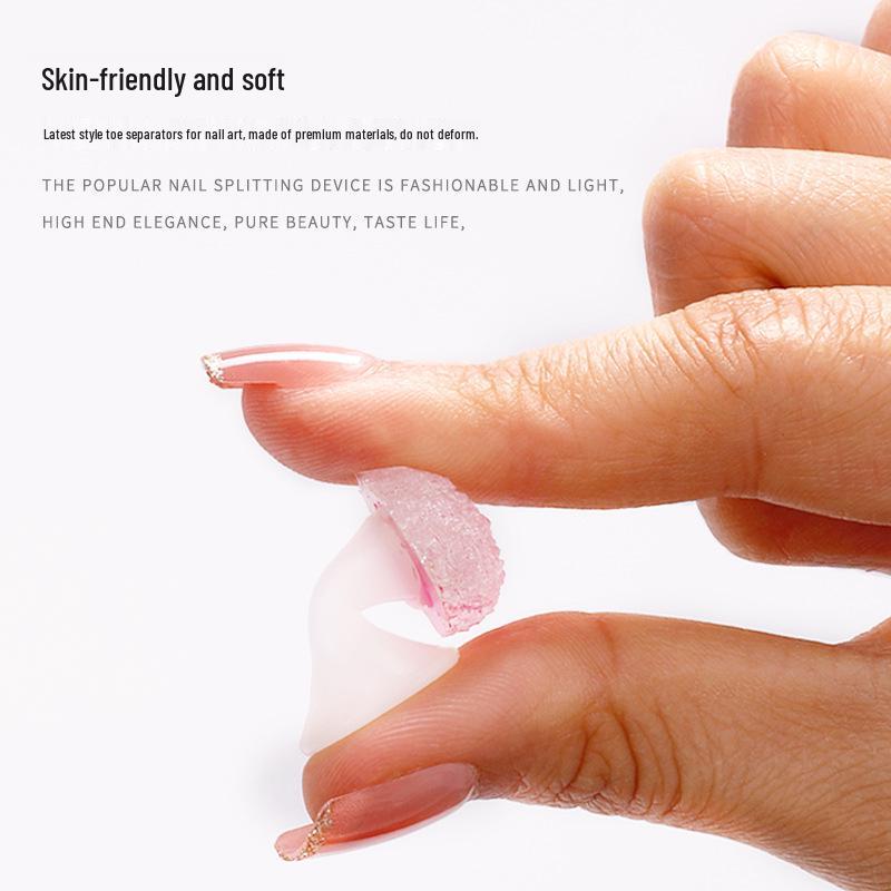 8-Piece Japanese & Korean Daisy Silicone Toe Separators for Nail Art