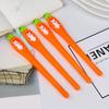 2 PCS Cartoon Style White Rabbit Eating Radish Shaped Signature Pen