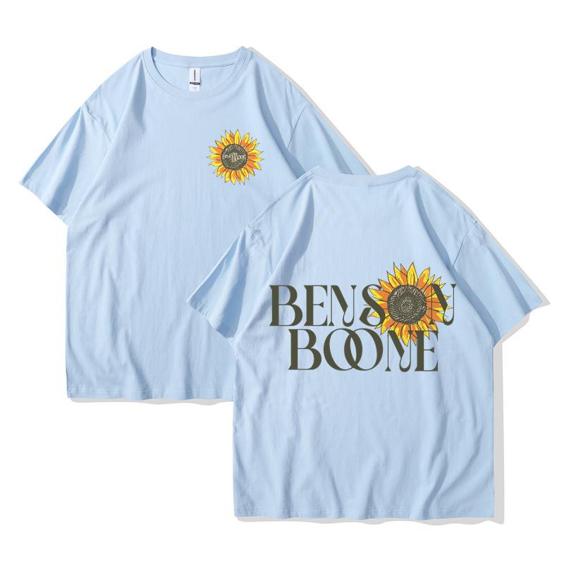 Benson Boone Sunflower Tee Merch Crewneck Short Sleeve Summer Men/Women Streetwear Tees Shirts Top